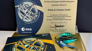 Rohde & Schwarz was recognized by ESA for its contribution to 30 years of European Satellite Navigation with an Excellence Award. Rohde & Schwarz was recognized by ESA for its contribution to 30 years of European Satellite Navigation with an Excellence Award.